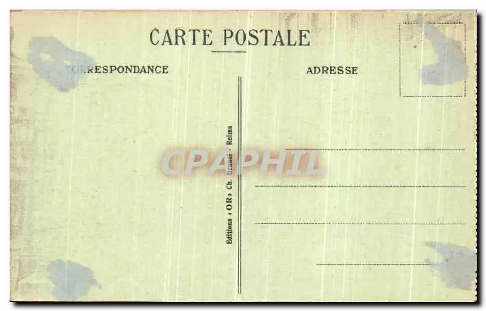 Chalons-sur-Marne — Hotel der Präfektur. Die Gärten. — Editions OR, Ch. Granes - Reims, n°9 - Rückseite