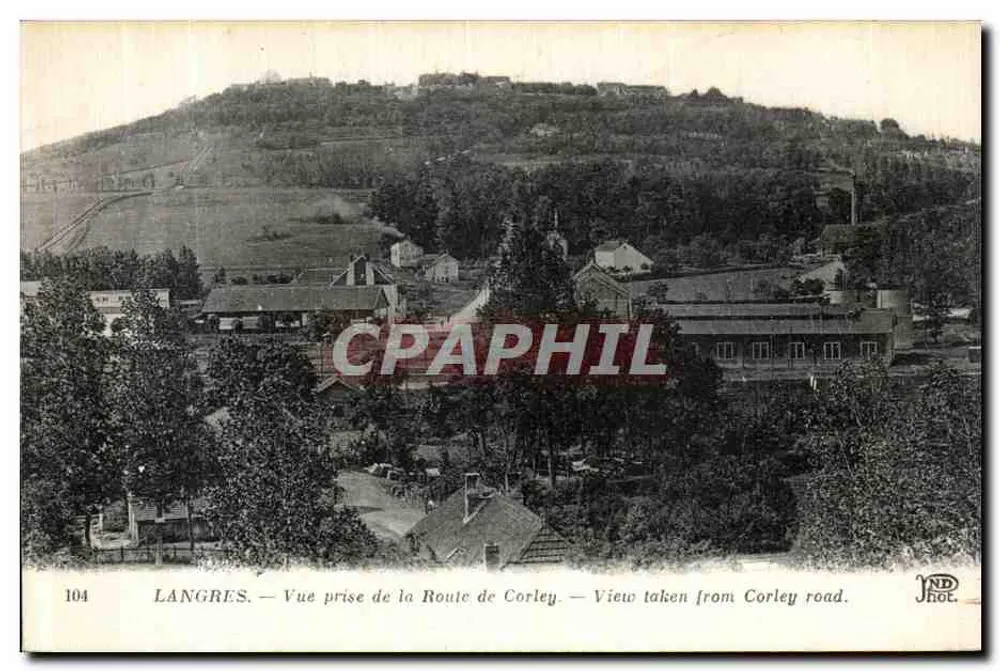 Langres — Vista scattata dalla Route de Corley — JND Imp. Parigi - Recto