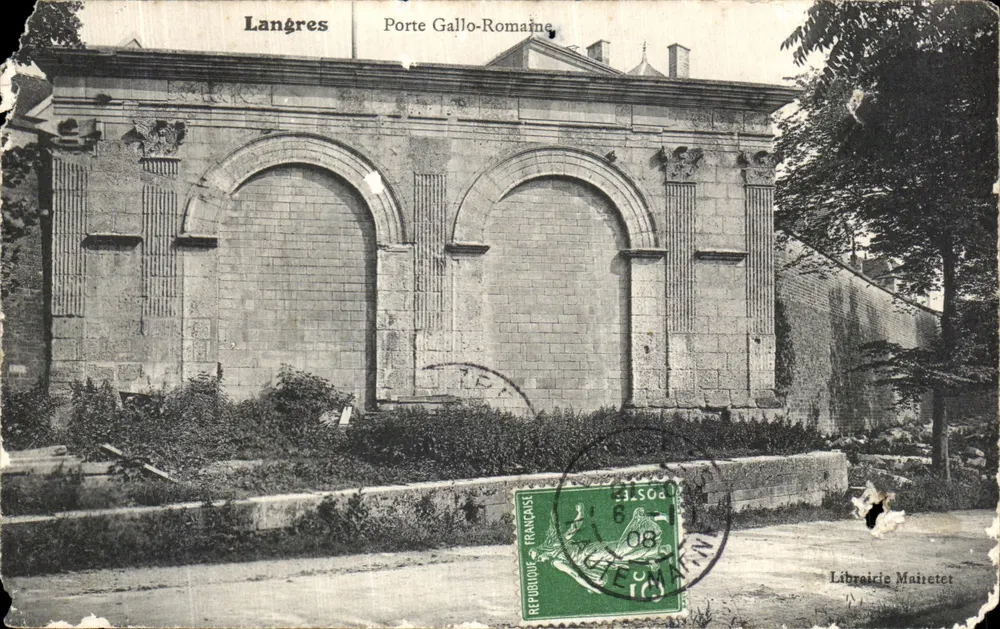 Langres — Porte Gallo-Romaine — Librairie Maitretet - Frente