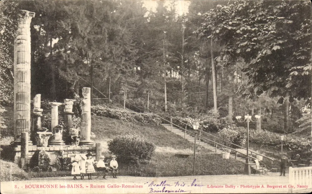 Bourbonne-les-Bains — Gallo-Römische Ruinen — Librairie Dufey - Phototypie A. Bergeret et Cie, Nancy - Vorderseite