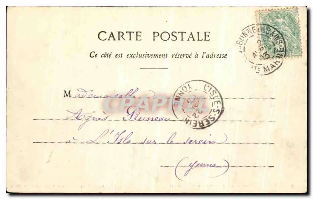 Bourbonne-les-Bains — Gallo-Römische Ruinen — Librairie Dufey - Phototypie A. Bergeret et Cie, Nancy - Rückseite