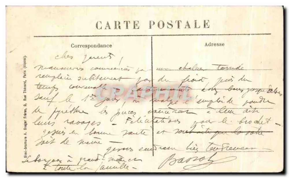Prauthoy (Hte-Marne) — Vue générale, prise du clocher — L. Paquetta, éditeur - Verso