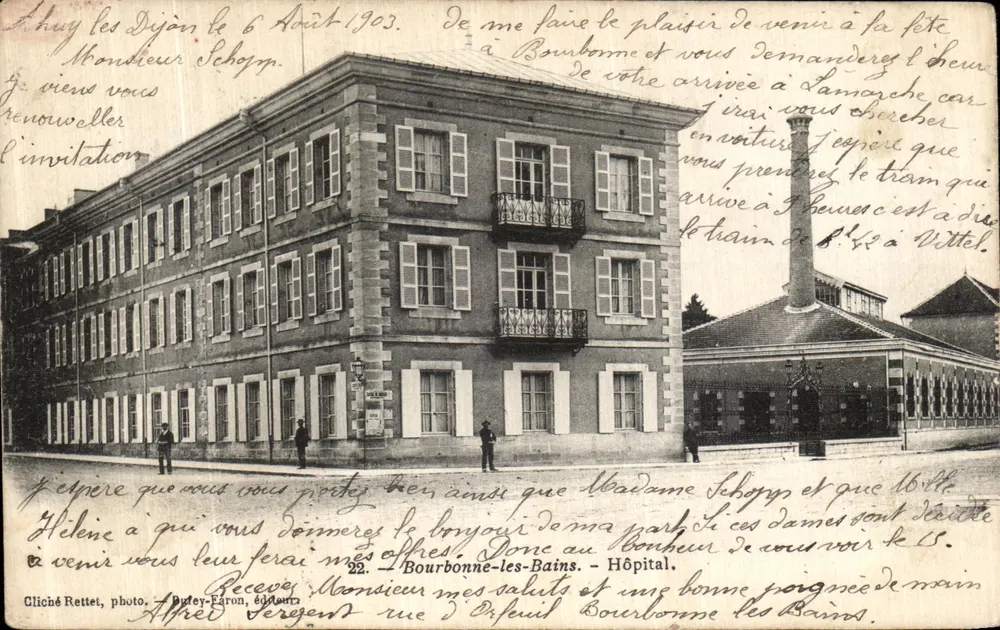Bourbonne-les-Bains — Hôpital — Dufey-Earon, éditeur, n°22 - Frente