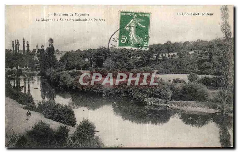 Die Mayenne bei Saint-Fraimbault-de-Prières — Umgebung der Mayenne — E. Chouasnet, Verleger - Vorderseite