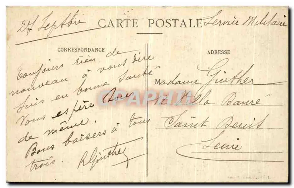 Laval (Mayenne) — Il Pont Neuf e il Castello — J. Sorel, editore, Rennes - Verso