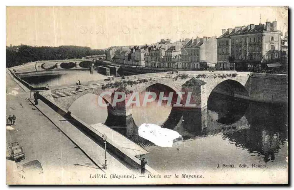 La Vallée (Mayenne) — Ponts sur la Mayenne — J. Sorel, édit. Rennes - Frente