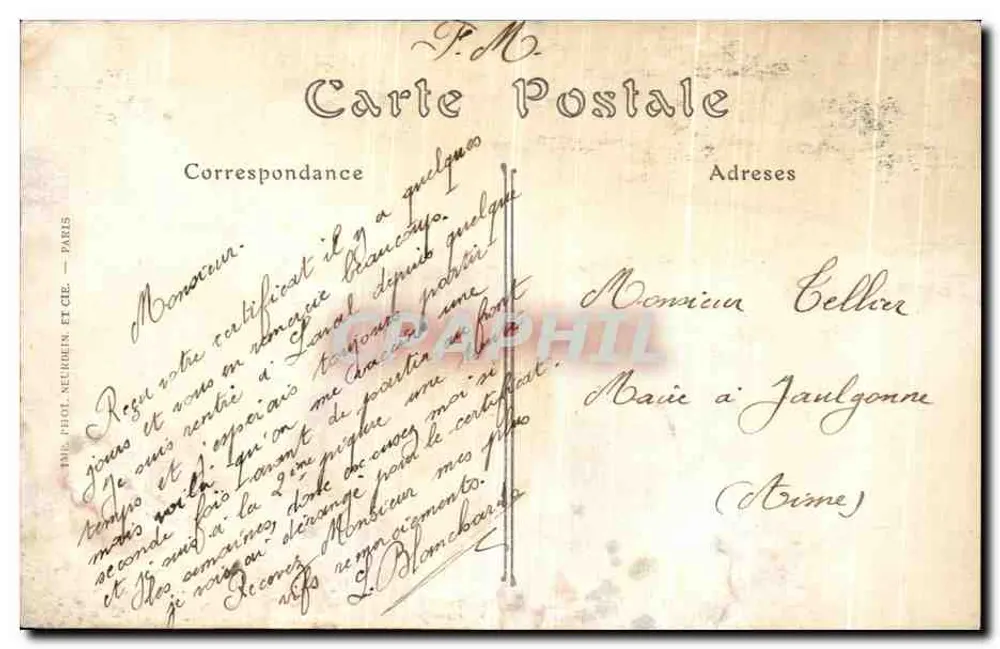 La Vallée (Mayenne) — Ponts sur la Mayenne — J. Sorel, édit. Rennes - Verso