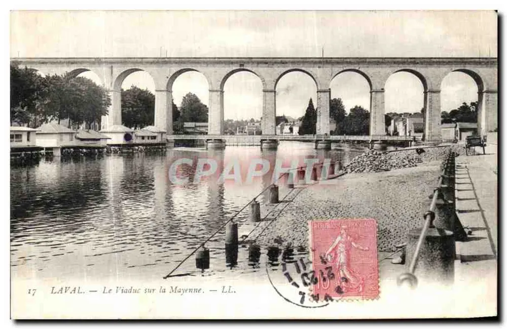 Laval — O Viaduto sobre a Mayenne — LL. - Frente