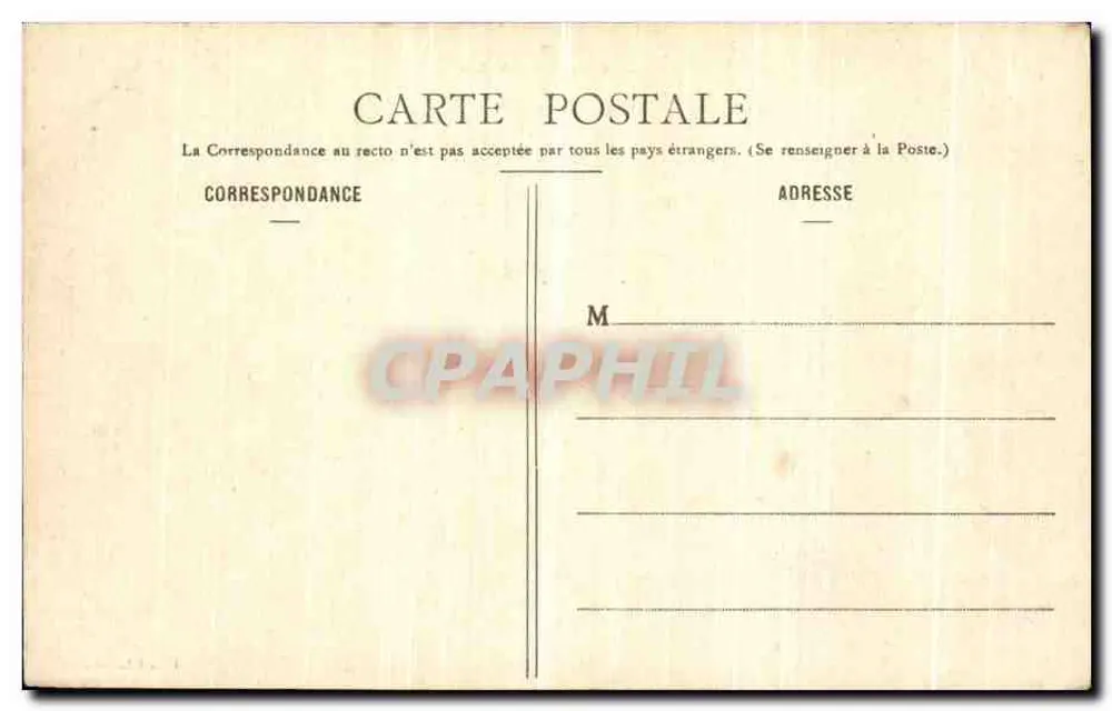 A Vallée - Grande Rue — vista com torre medieval e livraria — Hamel-Jallier et Cie - Verso