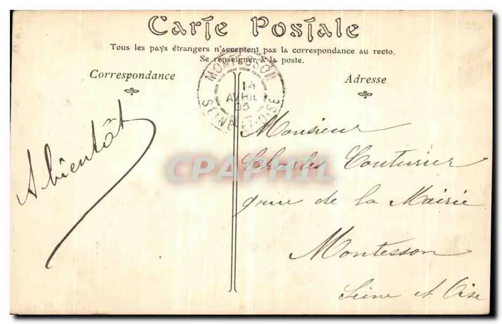 Laval — Der Mayenne-Brücke und das alte Schloss — Paye Creuse - Rückseite