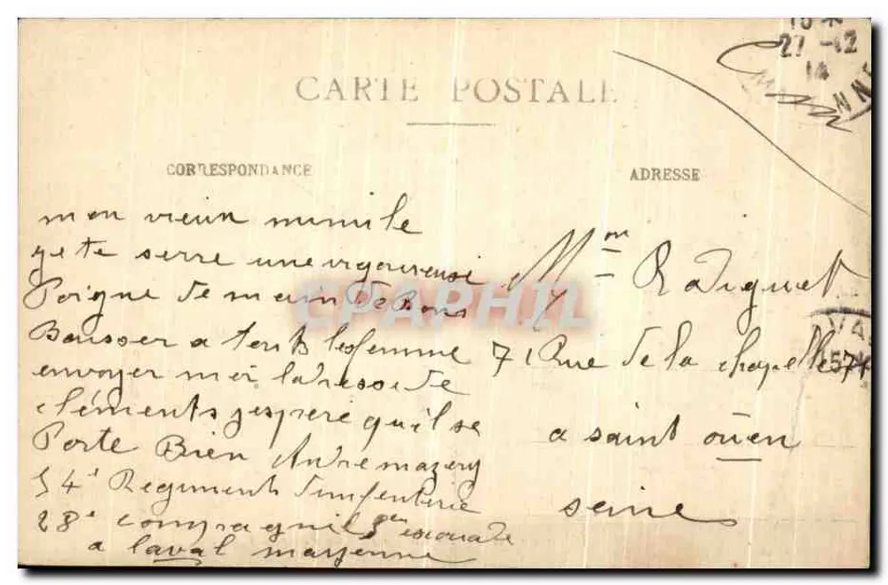 A Mayenne no Pont-Neuf — LaVAL — editor Artaud et Norais, Nantes, n° 65 - Verso