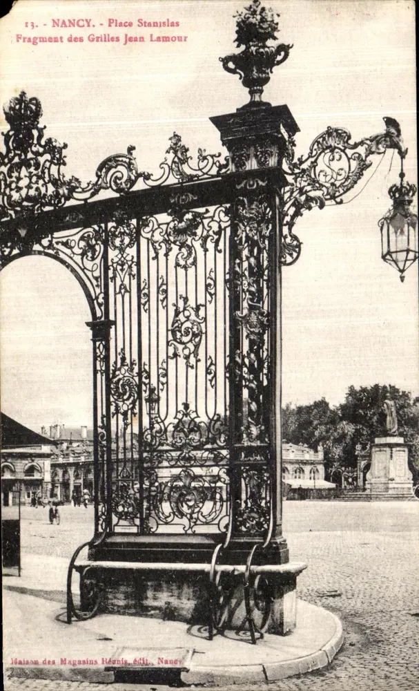 Nancy - Place Stanislas - Fragment der Grilles von Jean Lamour - Vorderseite