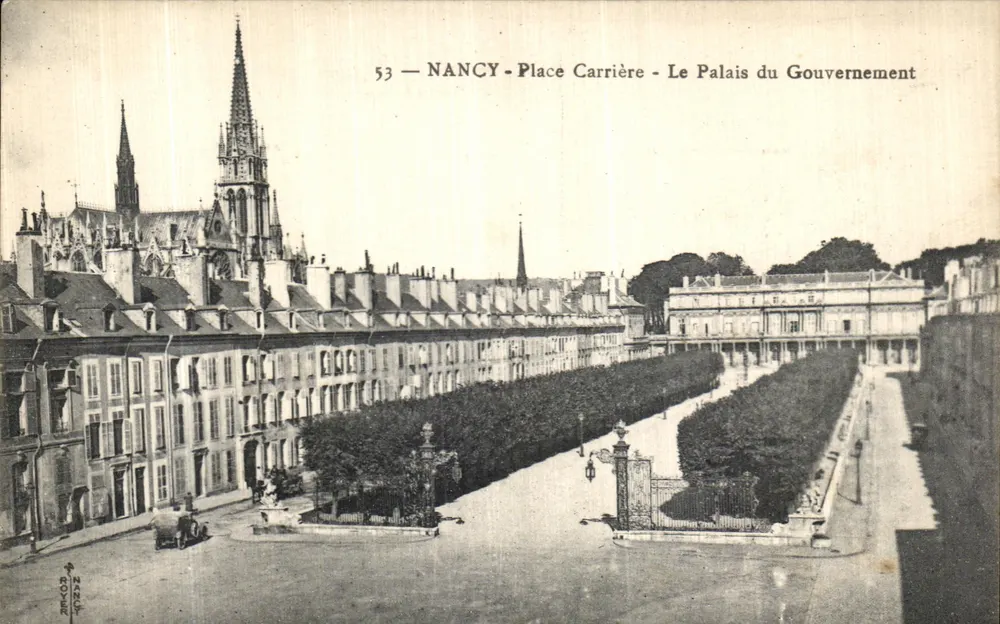 NANCY - Place Carrière - Le Palais du Gouvernement — éditeur NANCY, n° 53 - Recto