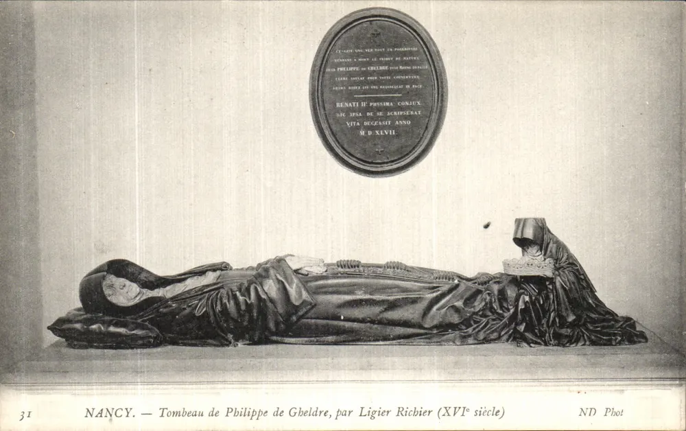 Nancy — Túmulo de Philippe de Gheldre, por Ligier Richier (século XVI) — ND Phot - Frente