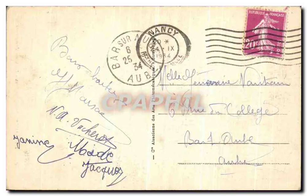 Nancy - Place Stanislas - Fontaine d'Amphitrite — editor DDOCS, n° 293 - Verso