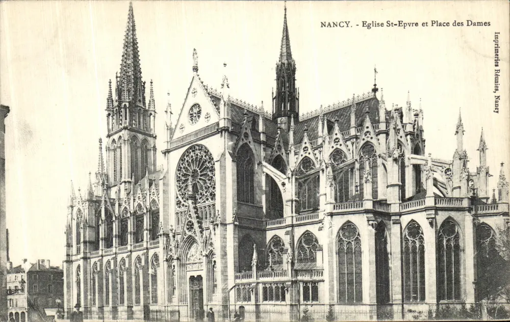 NANCY - Igreja de São Épvre e Place des Dames — Imprimeries Réunies, Nancy - Frente