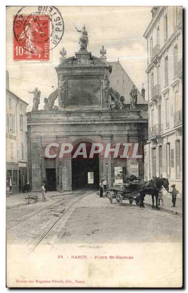 Nancy — Porte Saint-Georges — Maison des Magasins Rénnés, édit. - Frente