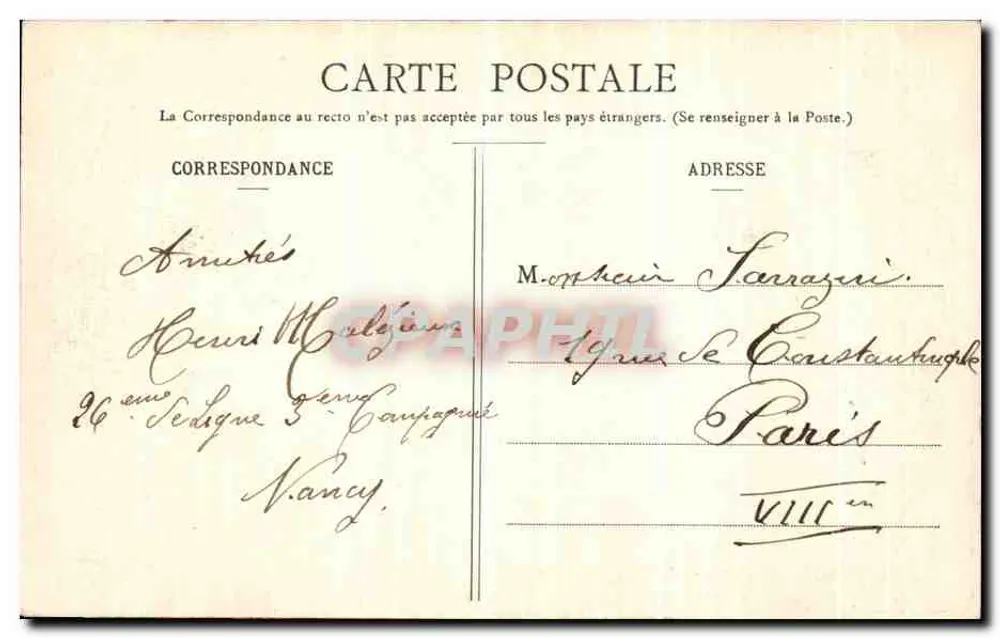 NANCY - Arc de Triomphe, Aufnahme von der Place Carrière — La Lorraine illustrée, Nr. 91, Verlag Maison des Magasins Réunis - Rückseite