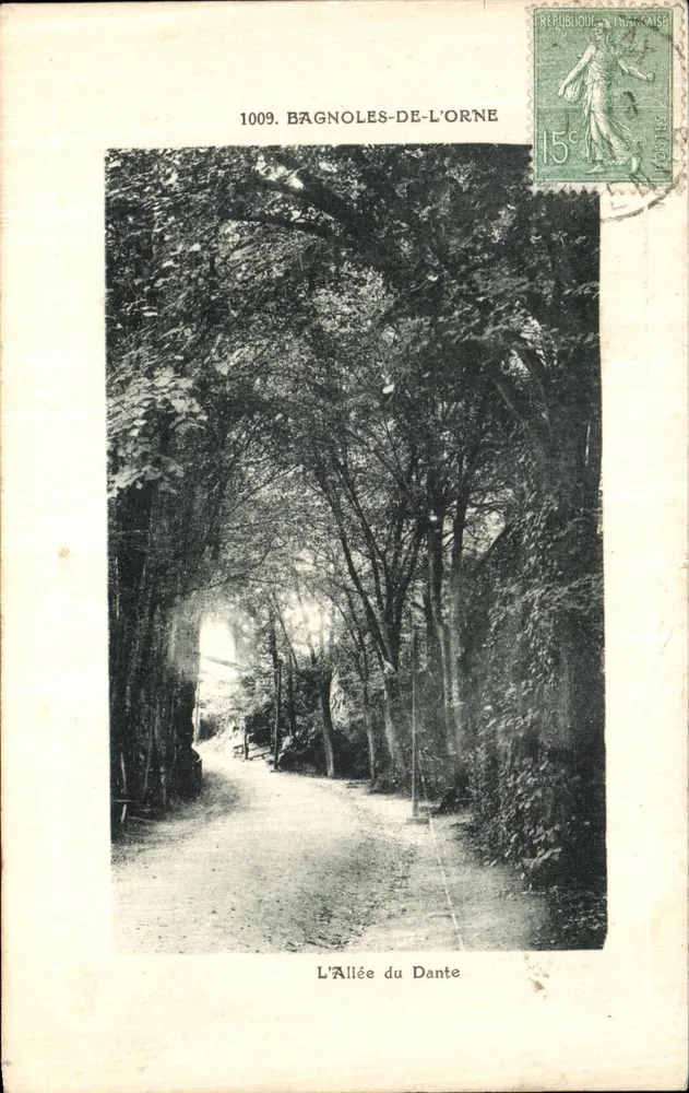 Bagnolles-de-l'Orne — Die Dante-Allee — E. Roussel, Argentan, n°1009 - Vorderseite