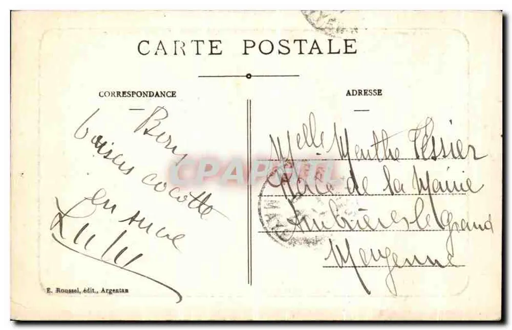 Bagnolles-de-l'Orne — Die Dante-Allee — E. Roussel, Argentan, n°1009 - Rückseite