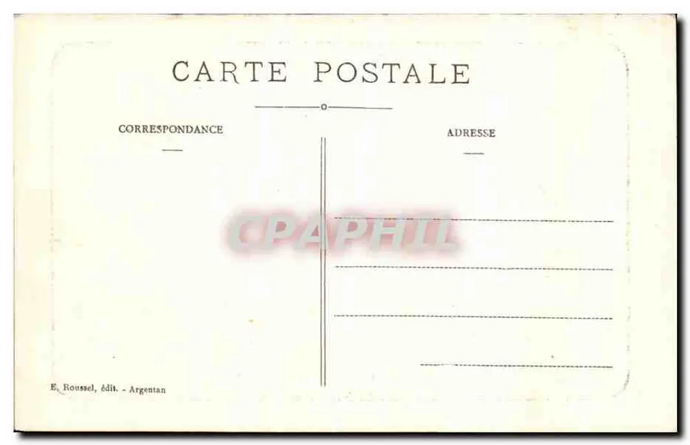 Bagnolés-de-l'Orne — Rue des Bains — Editor E. Roussel, Argentan, n° 1014 - Verso
