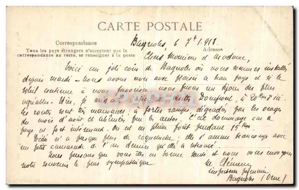 Bagnolles-de-l'Orne — Felsen im Park — Verlag E.P.D., Nr. 60 - Rückseite