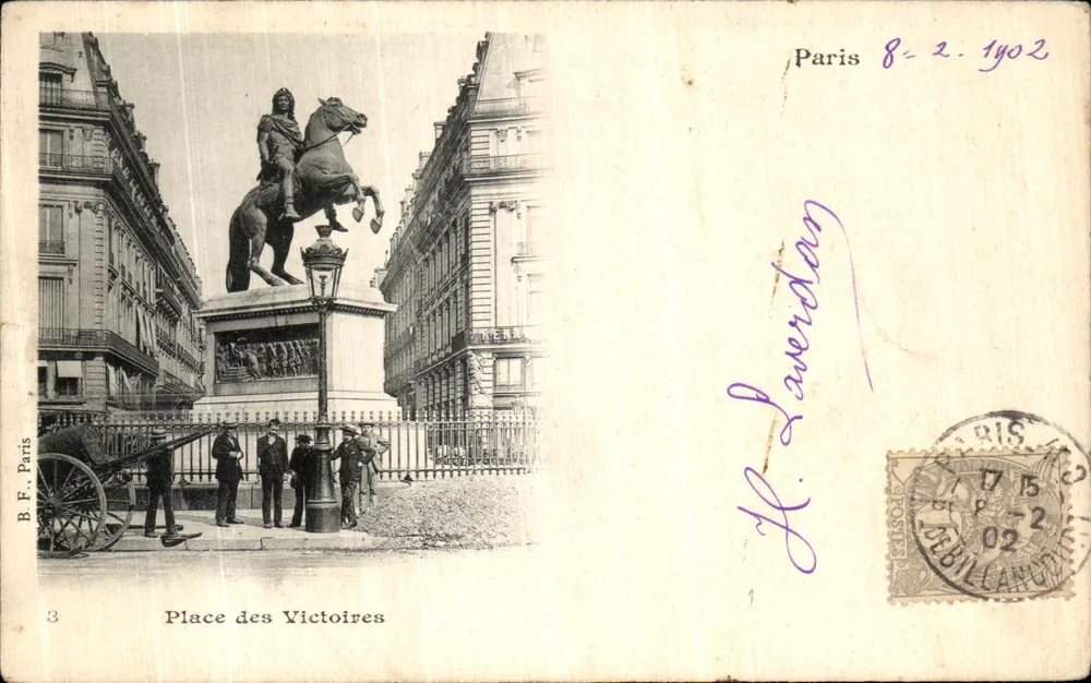 Place des Victoires — Reitstatue — B.F. Paris n°3 - Vorderseite