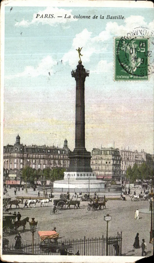 PARIS — A coluna da Bastilha — Editor não visível - Frente