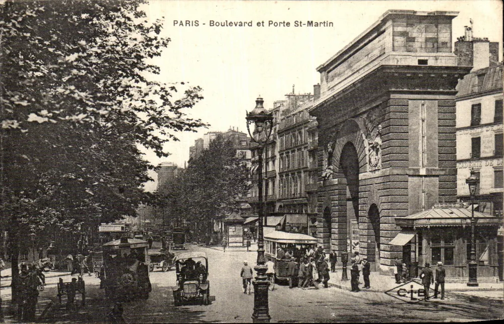 Paris - Boulevard e Porta St-Martin — editor EIE - Frente