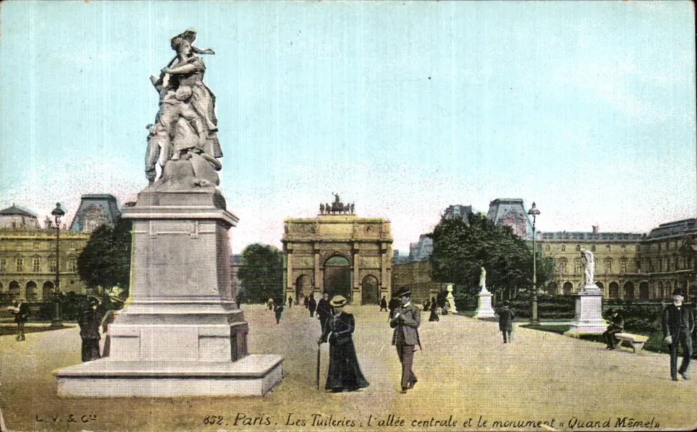 Die Tuileries, die Mittelallee und das Denkmal « Quand Mémel » — L.V. & Cie, Nr. 852 - Vorderseite