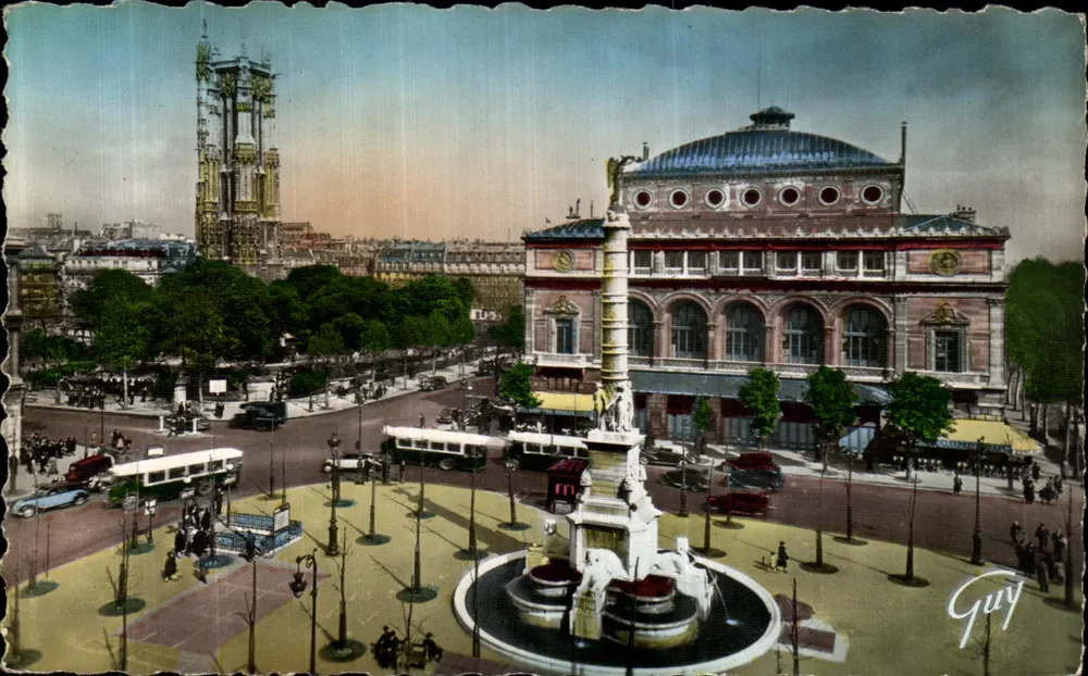 Place du Châtelet — Tour Saint-Jacques — Verlag A. Leconte, Paris - Vorderseite