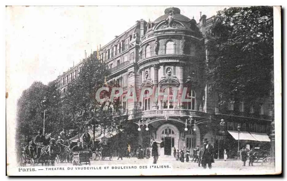 Paris — Theatre du Vaudeville und Boulevard des Italiens — Verlag: Paris, keine Seriennummer sichtbar - Vorderseite