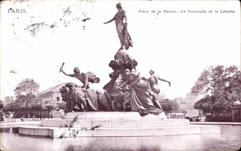 Place de la Nation : Le Triomphe de la Liberté — éditeur Paris, n° de série non visible - Vorderseite
