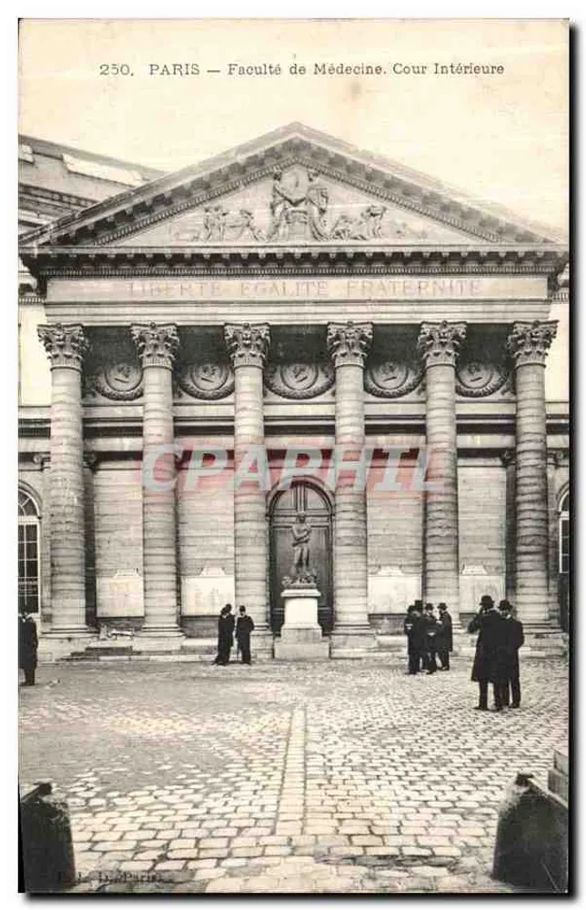 Paris — Faculdade de Medicina. Cour Intérieure — L. L. Raphaël, n° 250 - Frente