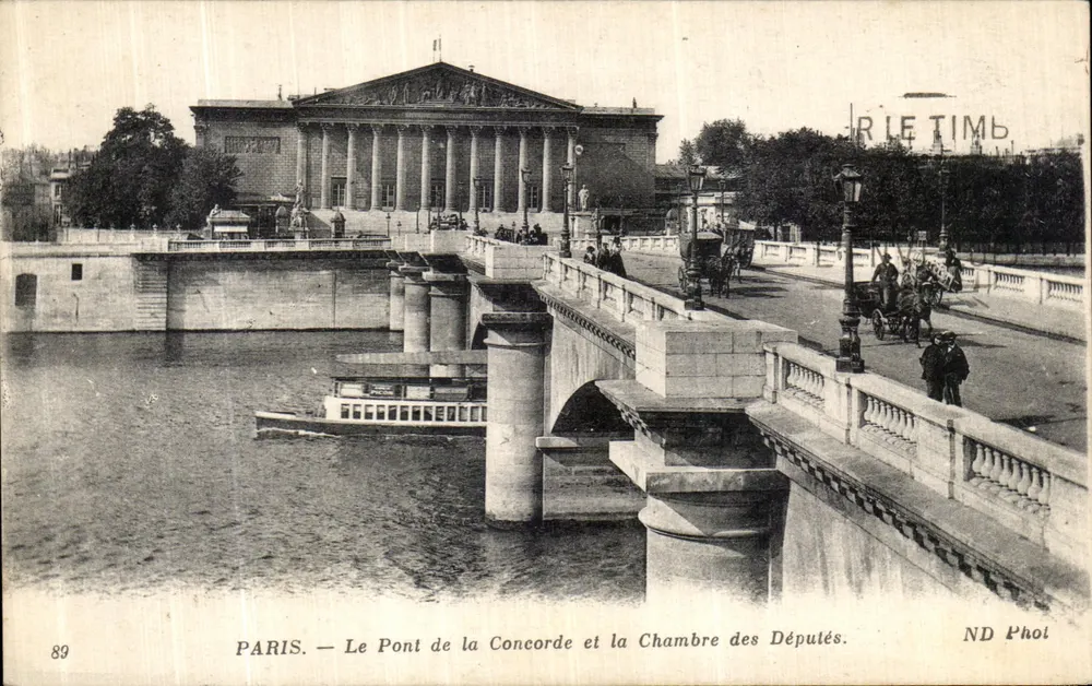 PARIS — Der Pont de la Concorde und die Kammer der Abgeordneten — ND Phot - Vorderseite