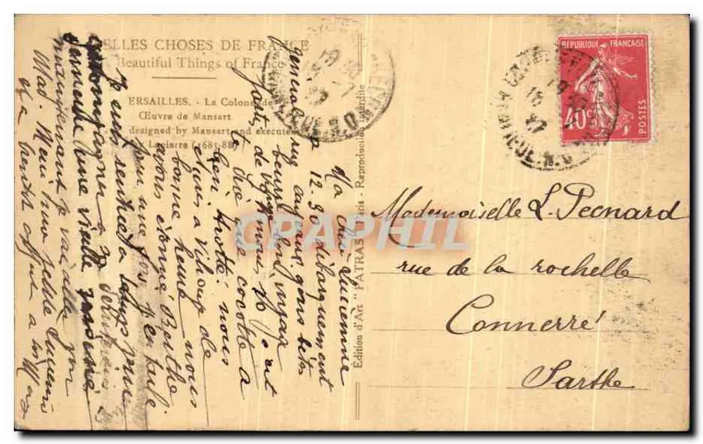 ÉrSAILLES - A Coluna de Mansart — Edição de Arte Patras - Verso