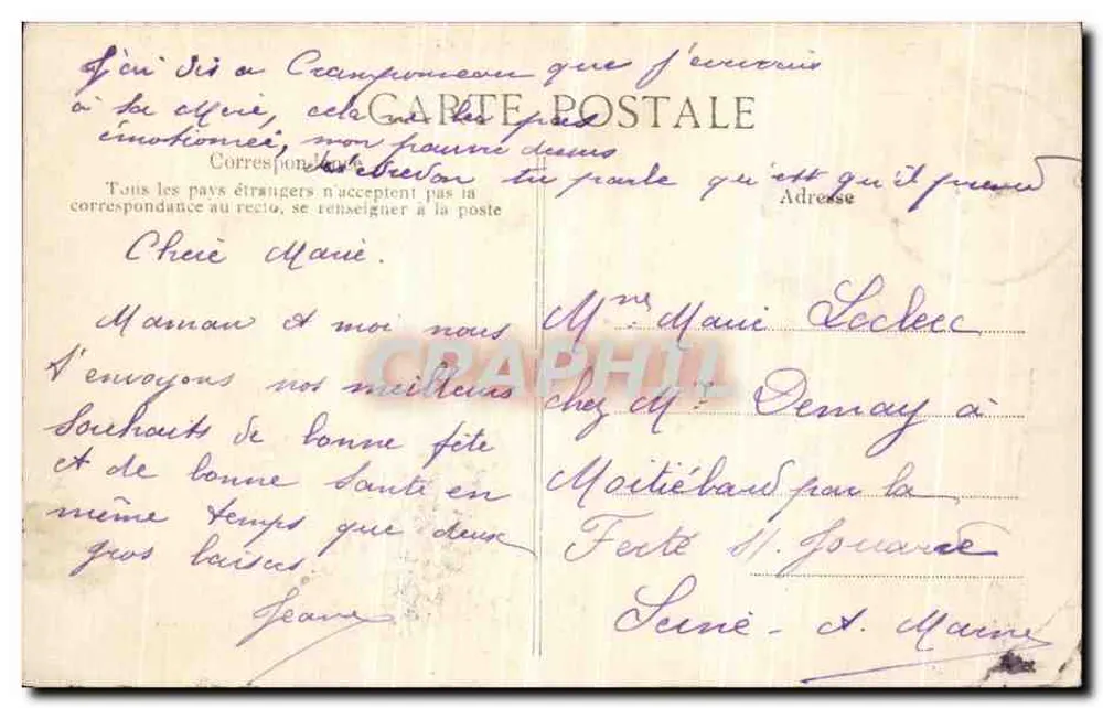 PARIS — Vista Geral, tirada do Arco do Triunfo — editor D. n° 4040 - Verso
