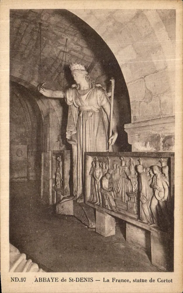 Abtei von St-Denis — Frankreich, Statue von Cortot — ND.97 - Vorderseite