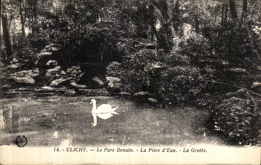 Cllichy - Der Park Denain - Die Wasserstelle - Die Höhle. - Vorderseite