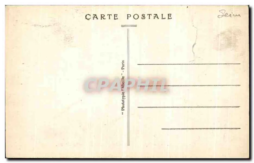 Cllichy - Der Park Denain - Die Wasserstelle - Die Höhle. - Rückseite