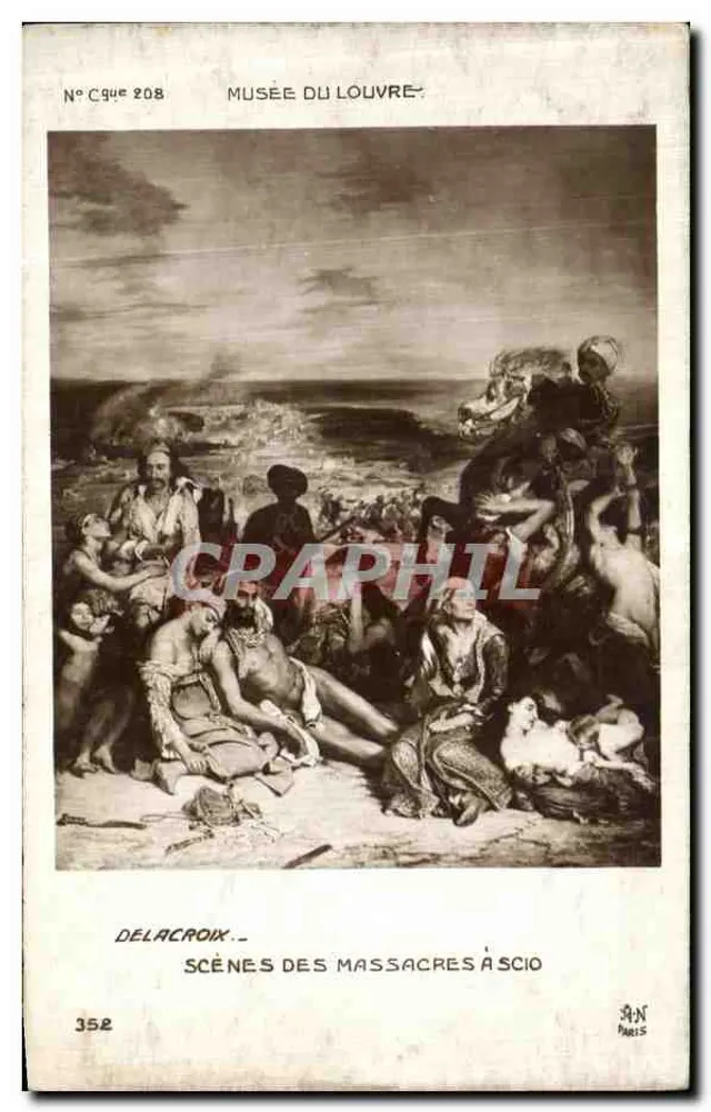 Szenen der Massaker auf Skyos — Delacroix — Musée du Louvre — Nr. 208 - Vorderseite