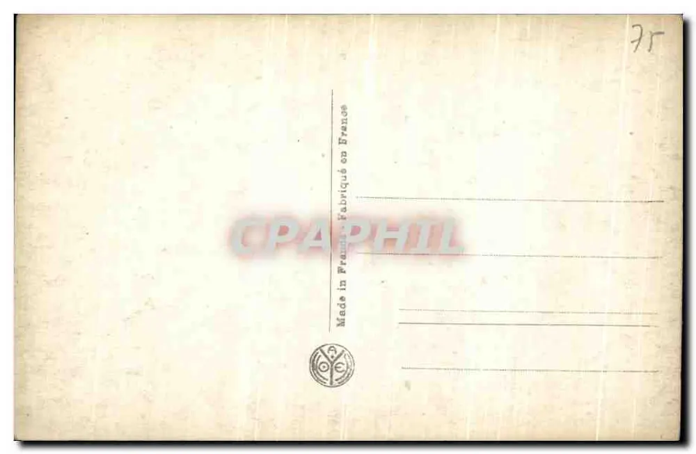 Banheira na beira da água — reprodução de uma obra do Louvre — editada por J. B. Pater, Paris - Verso