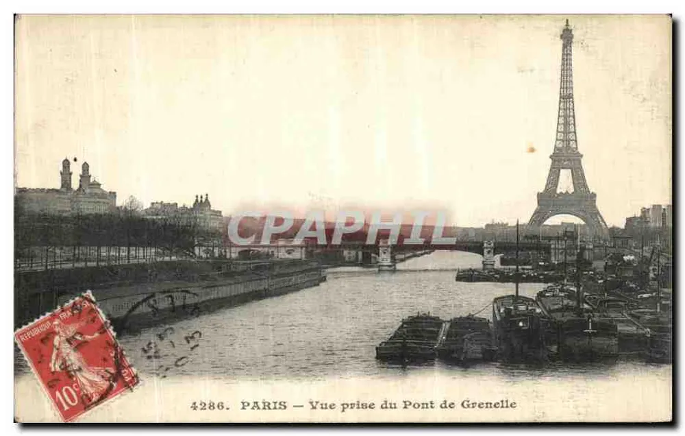 PARIS — Ansicht vom Pont de Grenelle — 4286 - Vorderseite
