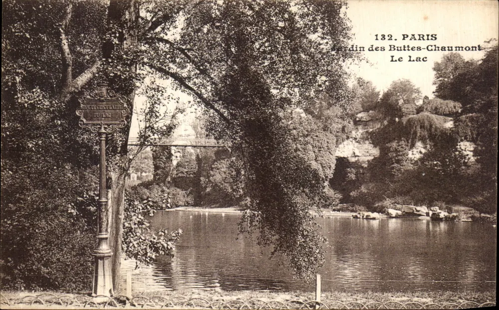 Garten der Buttes-Chaumont — Der See — Verlag I. Moreau, Paris - Vorderseite