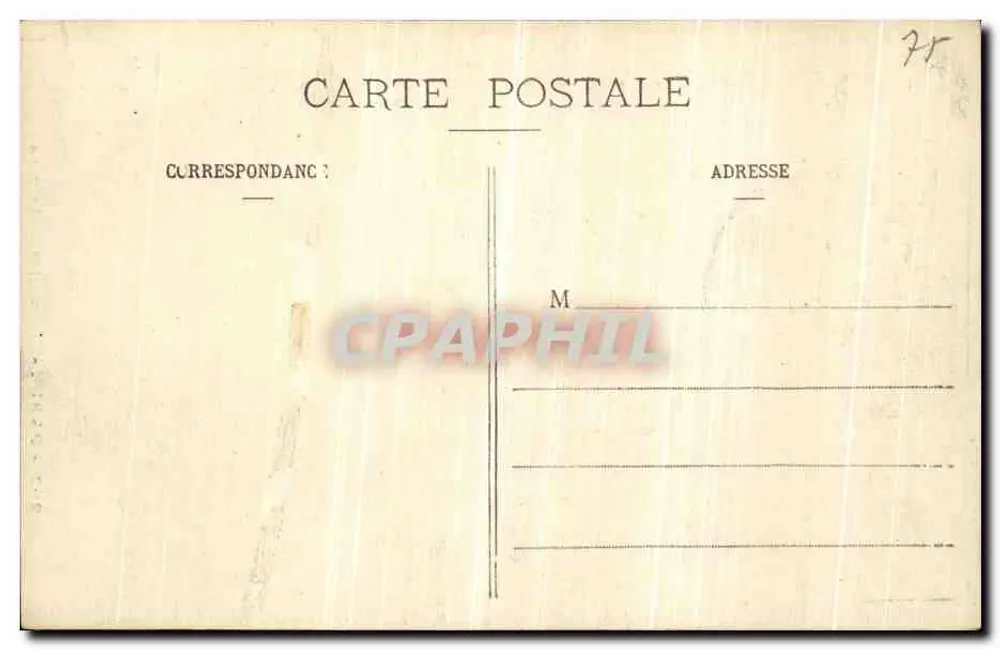 Paris - A Escada do Ópera — Bilhete postal antigo n°202 - Verso