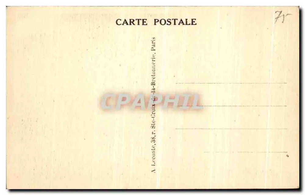 Paris - Der alte Montmartre — Verlag TY, Nr. 134 - Rückseite