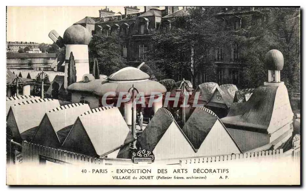 Paris - Exposition des Arts Décoratifs - Village du Jouet - Pelletier frères, Architekten - Vorderseite