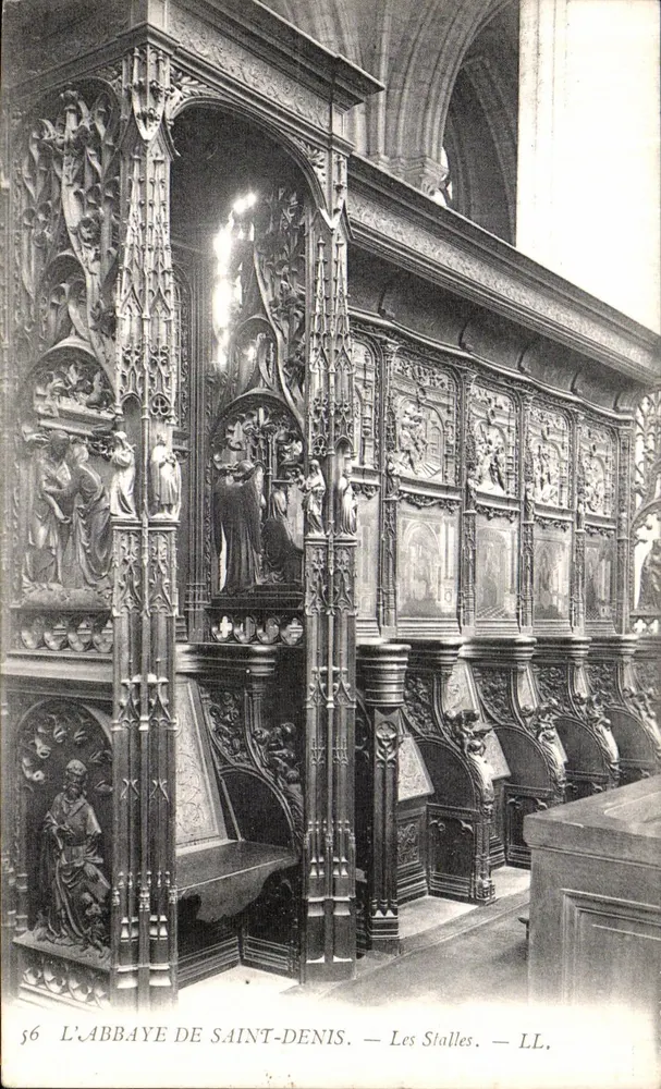 A ABBEY DE SAINT-DENIS — Les Stalles — LL. — n° 56 - Frente