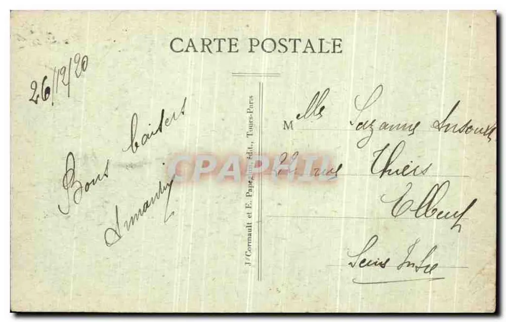 Paris — Die große Rutsche — Avenue de Suffren — A.P. - Rückseite