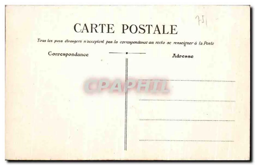PARIS — Hotel de Ville — Fachada lateral — G. B. R. R. n°457 - Verso